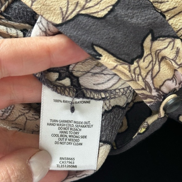 Leith High Low Maxi Women's Floral Elastic Waist Skirt Size XS - Picture 9 of 12